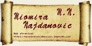 Miomira Najdanović vizit kartica